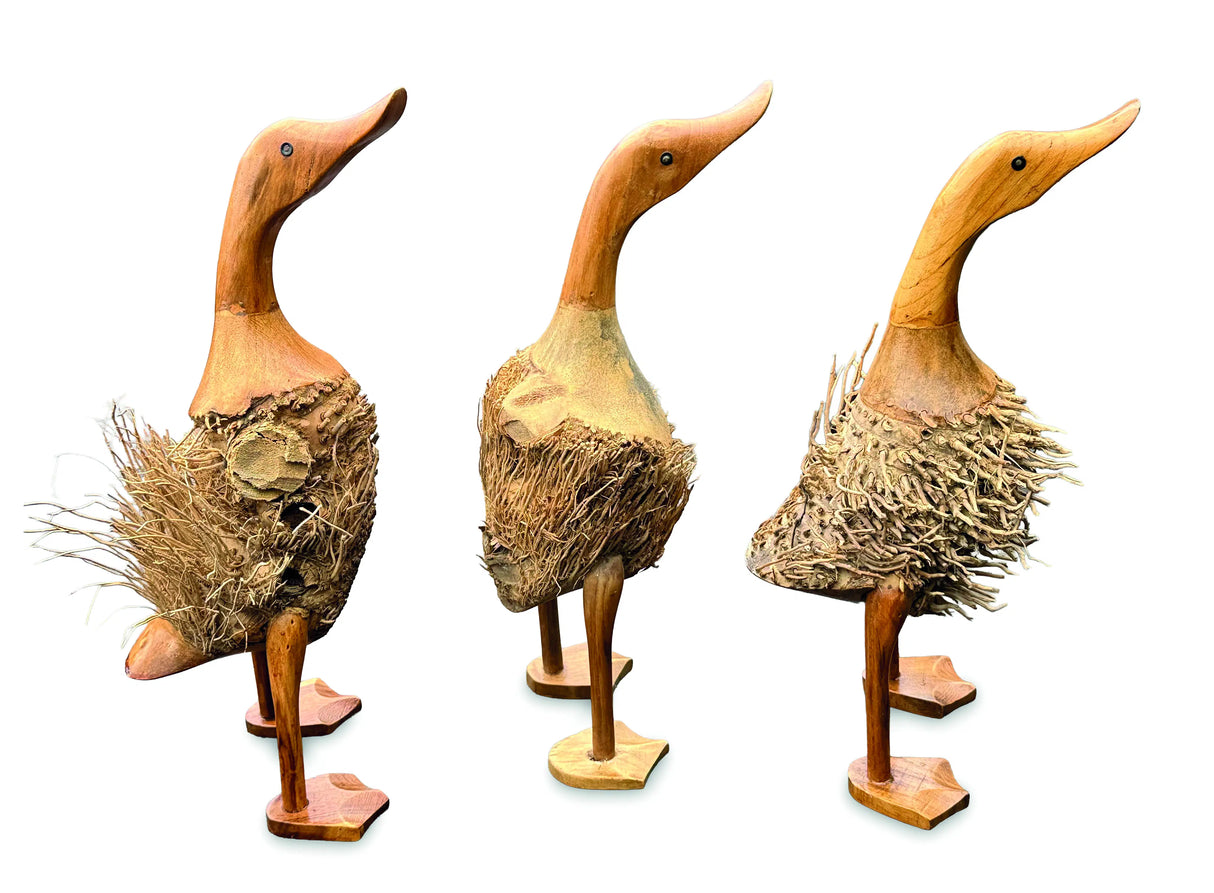 Fuzzy Ducks - Set Of 3 - New Style