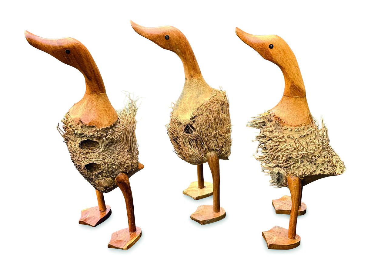 Fuzzy Ducks - Set Of 3 - New Style