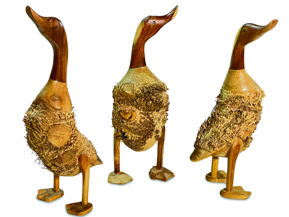 Fuzzy Ducks - Set Of 3 - New Style
