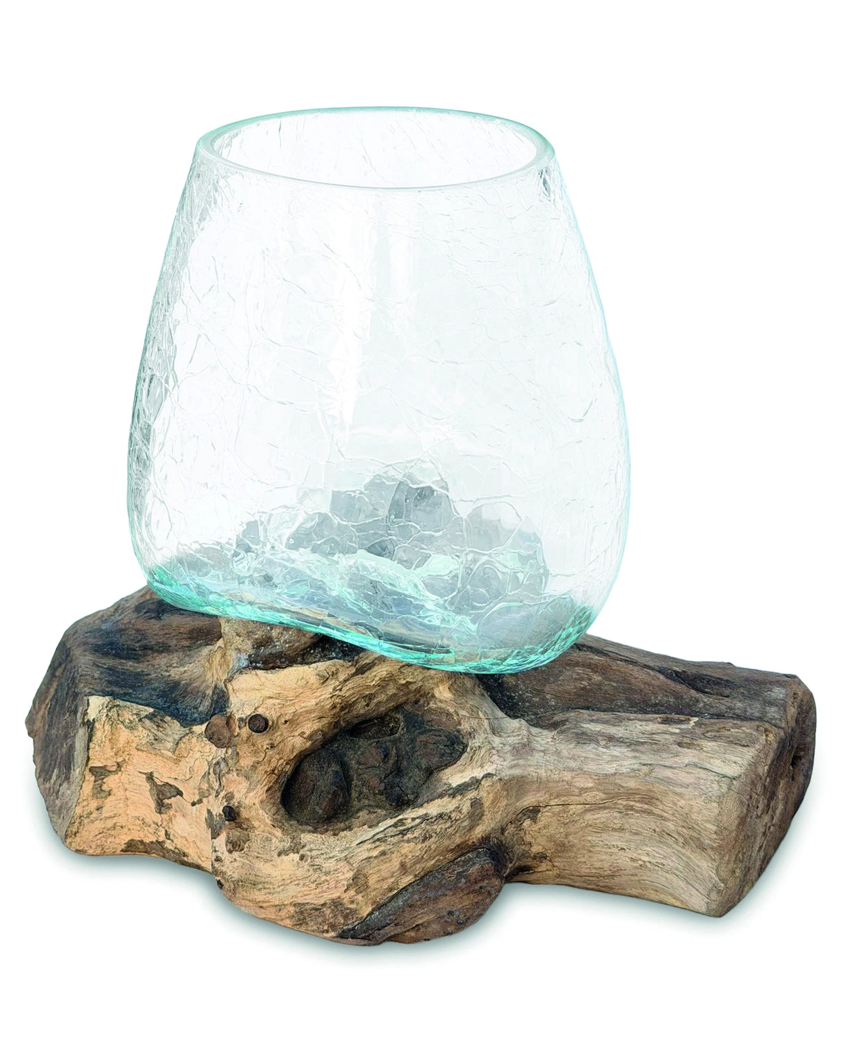 Crackle Glass Bowl 17cm