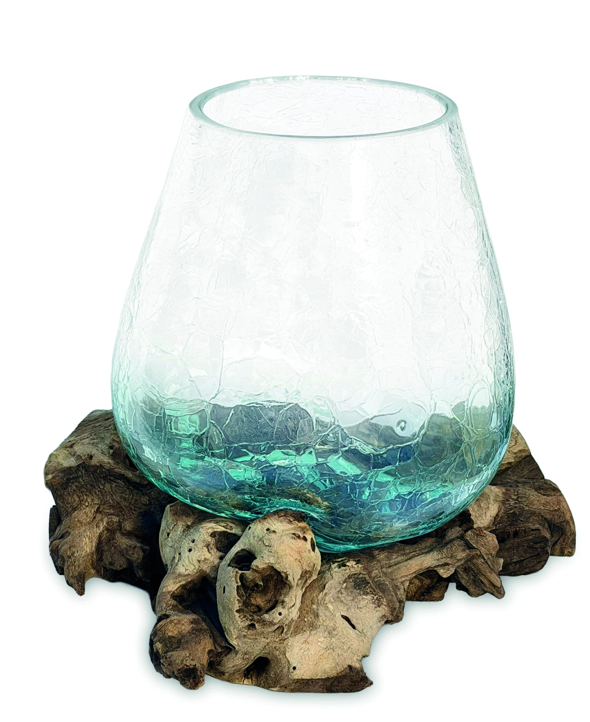 Crackle Glass Bowl 17cm