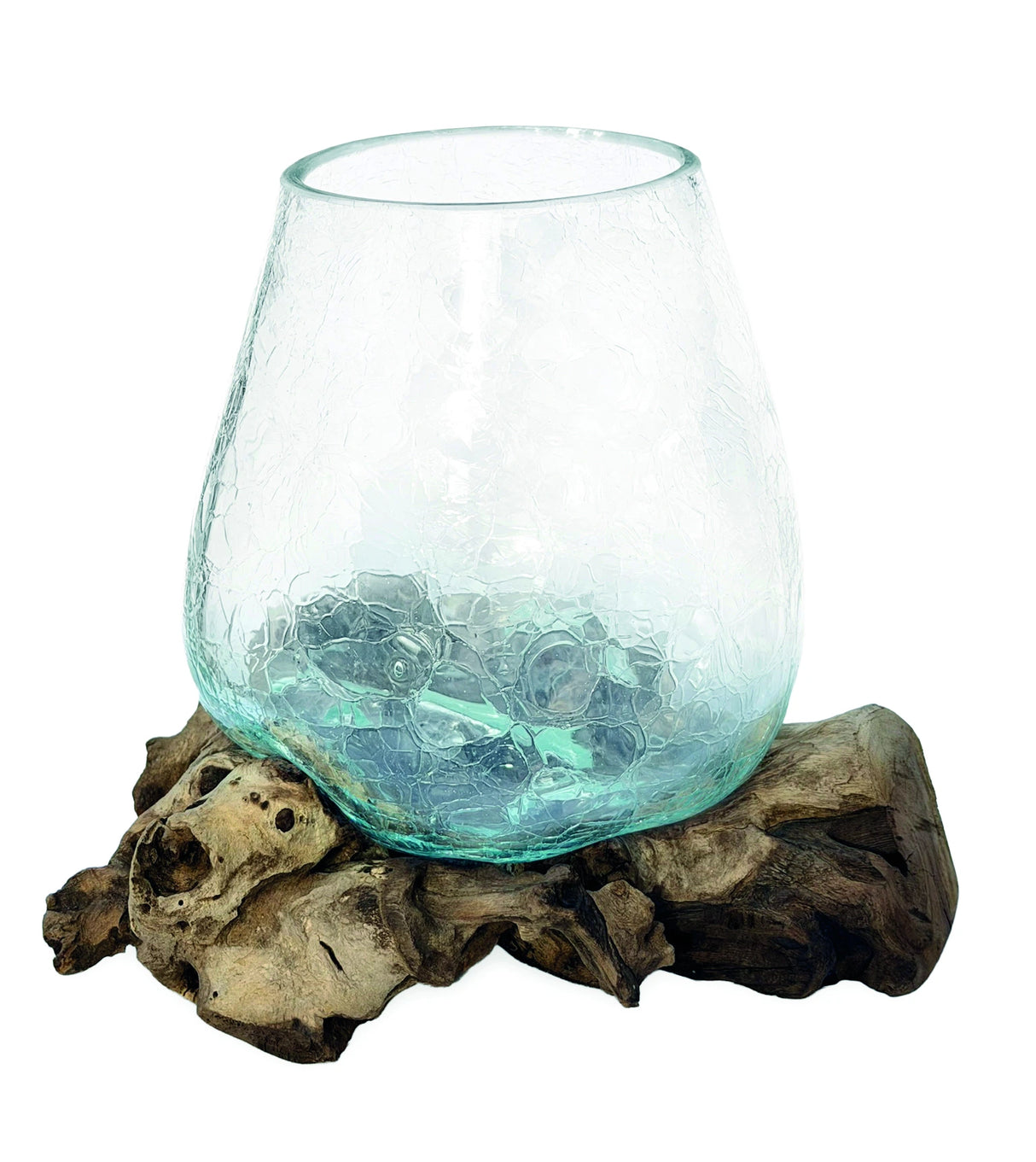 Crackle Glass Bowl 17cm