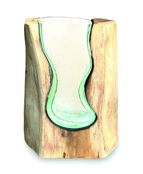 MOLTEN LAVA S SHAPED GLASS VASE