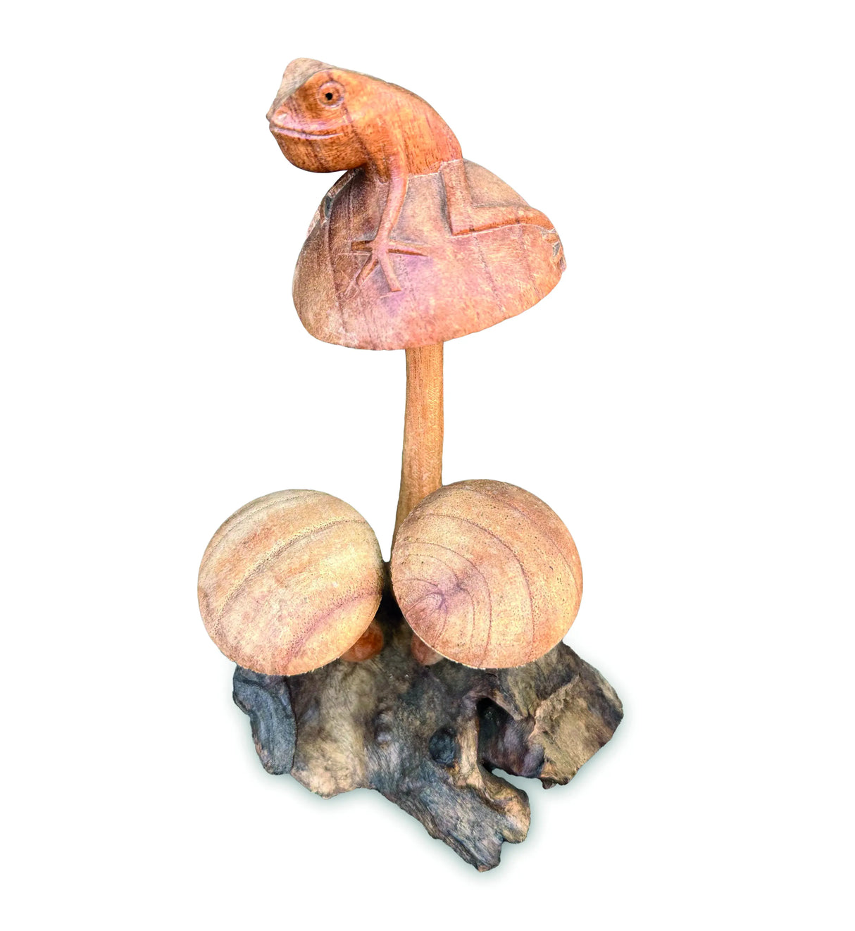 FROG ON MUSHROOM 17 CM