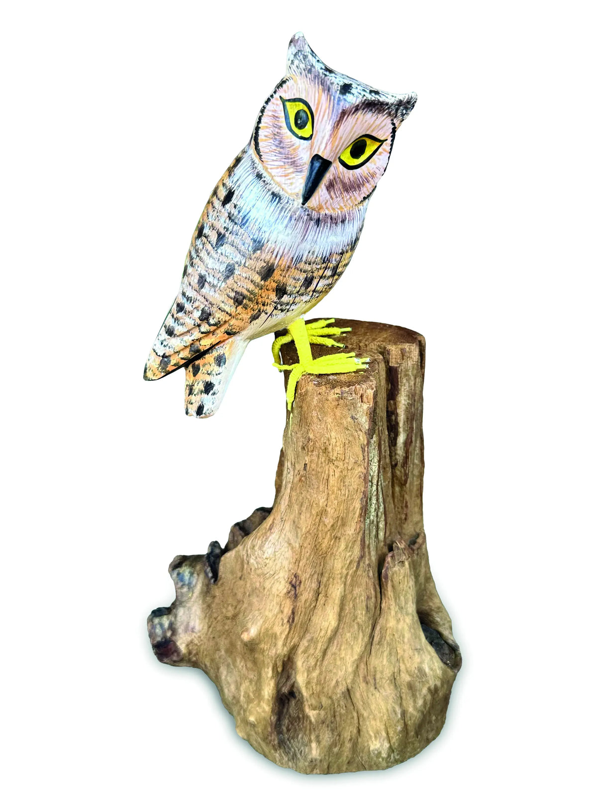 PAINTED SINGLE TAWNY OWLS 26 CM