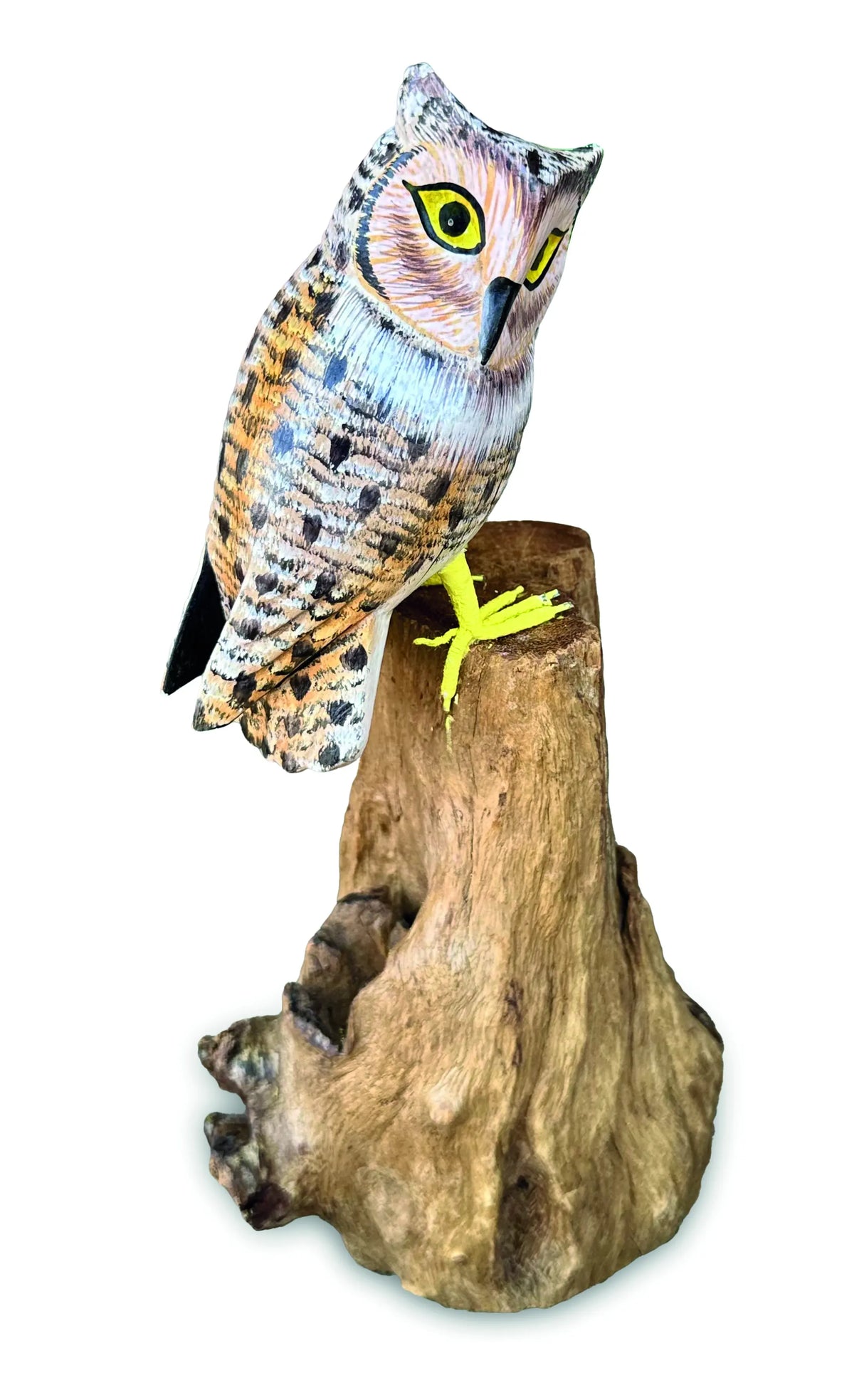 PAINTED SINGLE TAWNY OWLS 26 CM