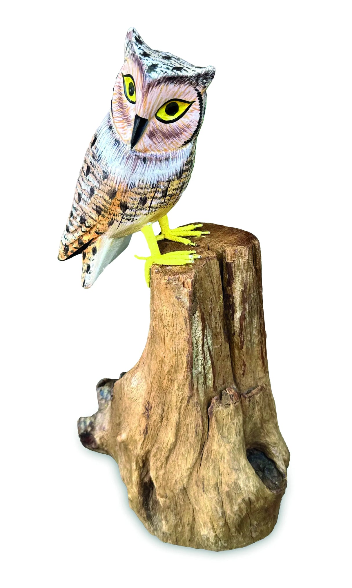 PAINTED SINGLE TAWNY OWLS 26 CM