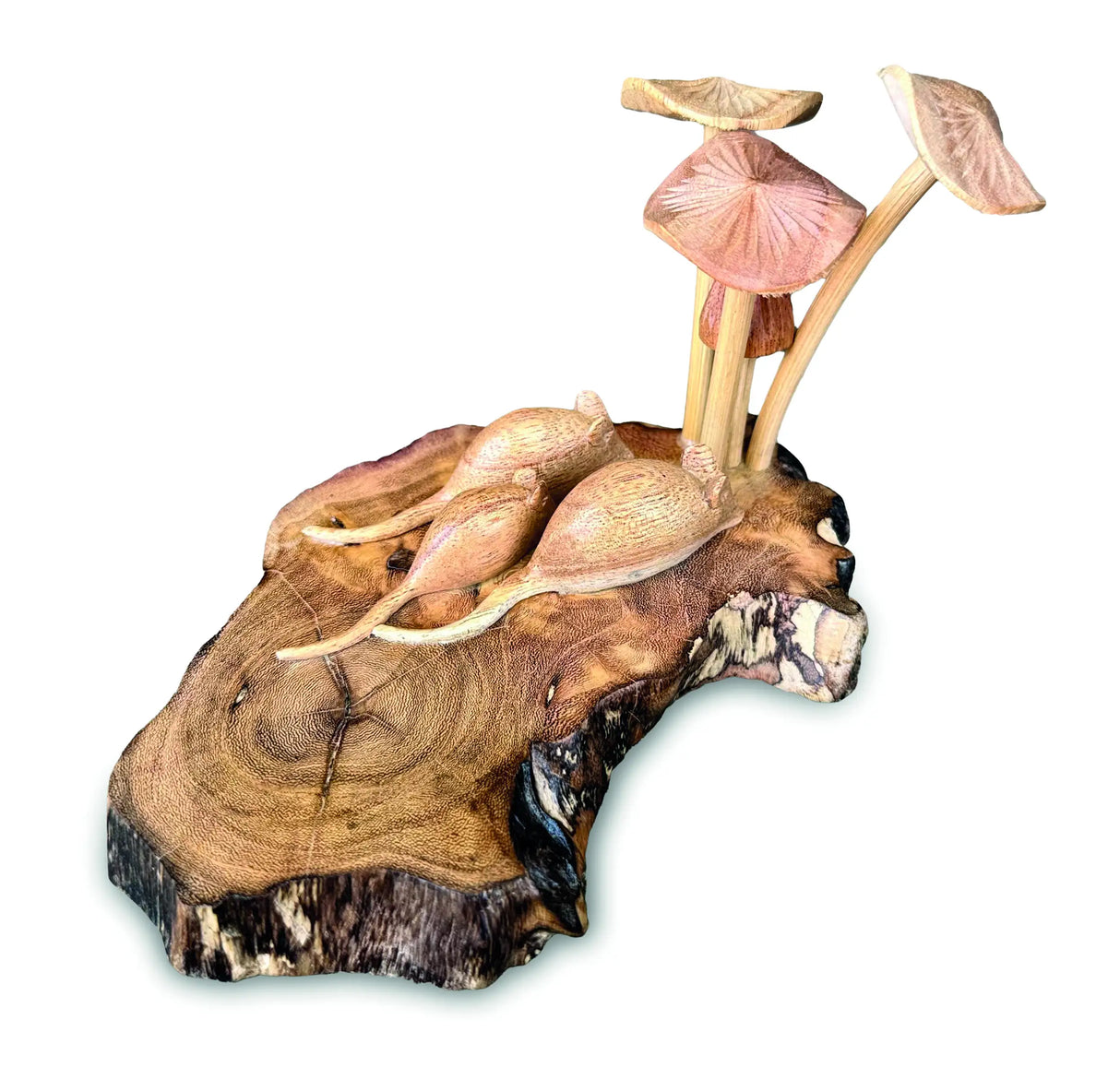 3 BLIND MICE WITH MUSHROOMS 10 CM