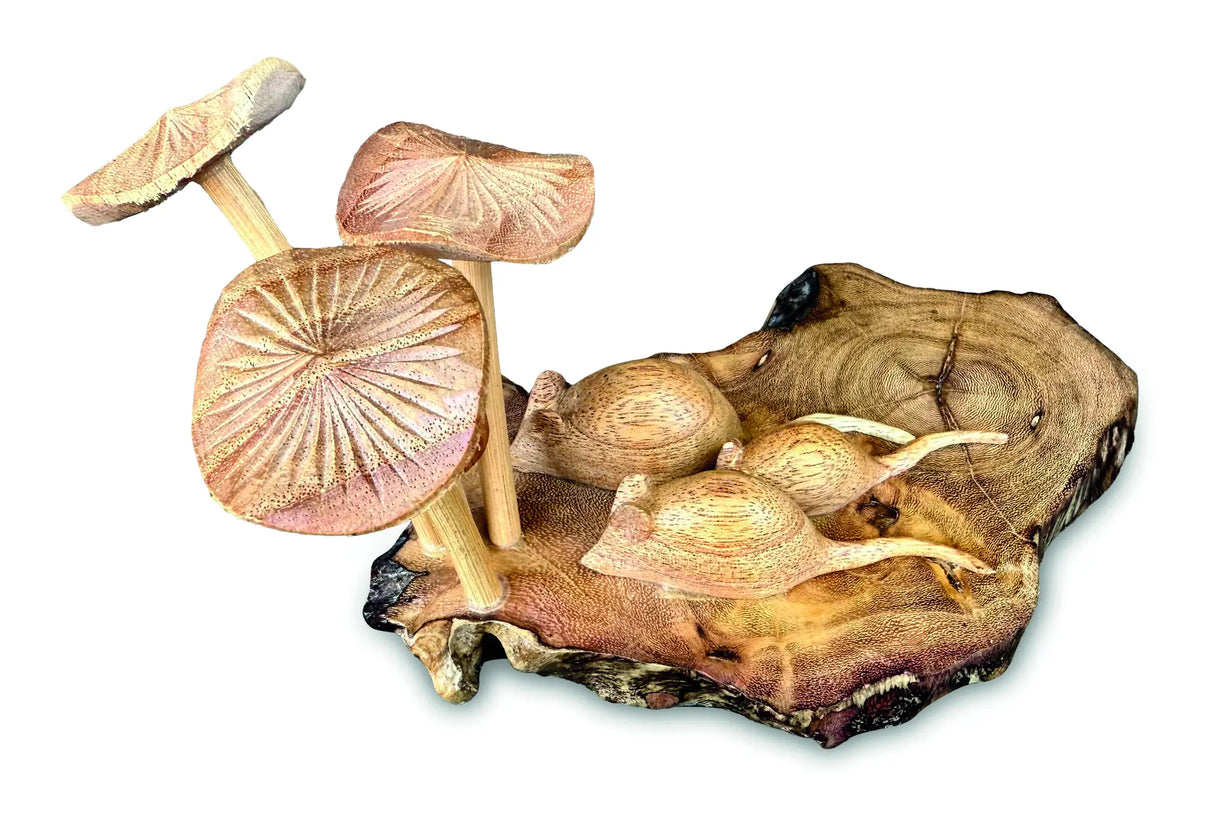 3 BLIND MICE WITH MUSHROOMS 10 CM