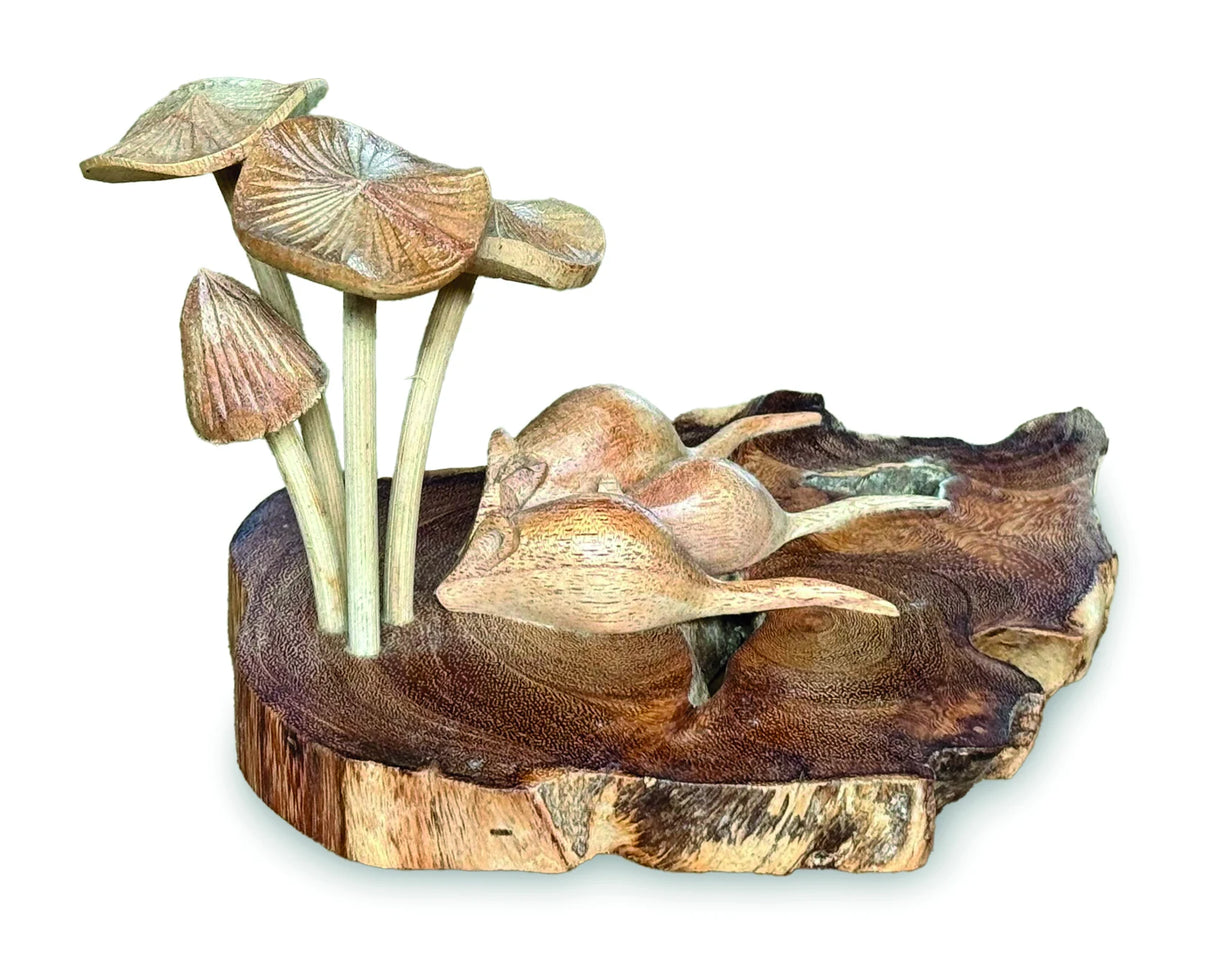3 BLIND MICE WITH MUSHROOMS 10 CM