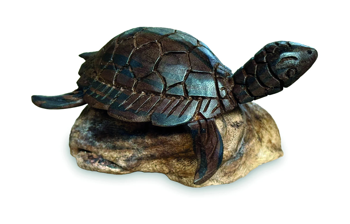 DARK TURTLE ON ROCKS 7 CM