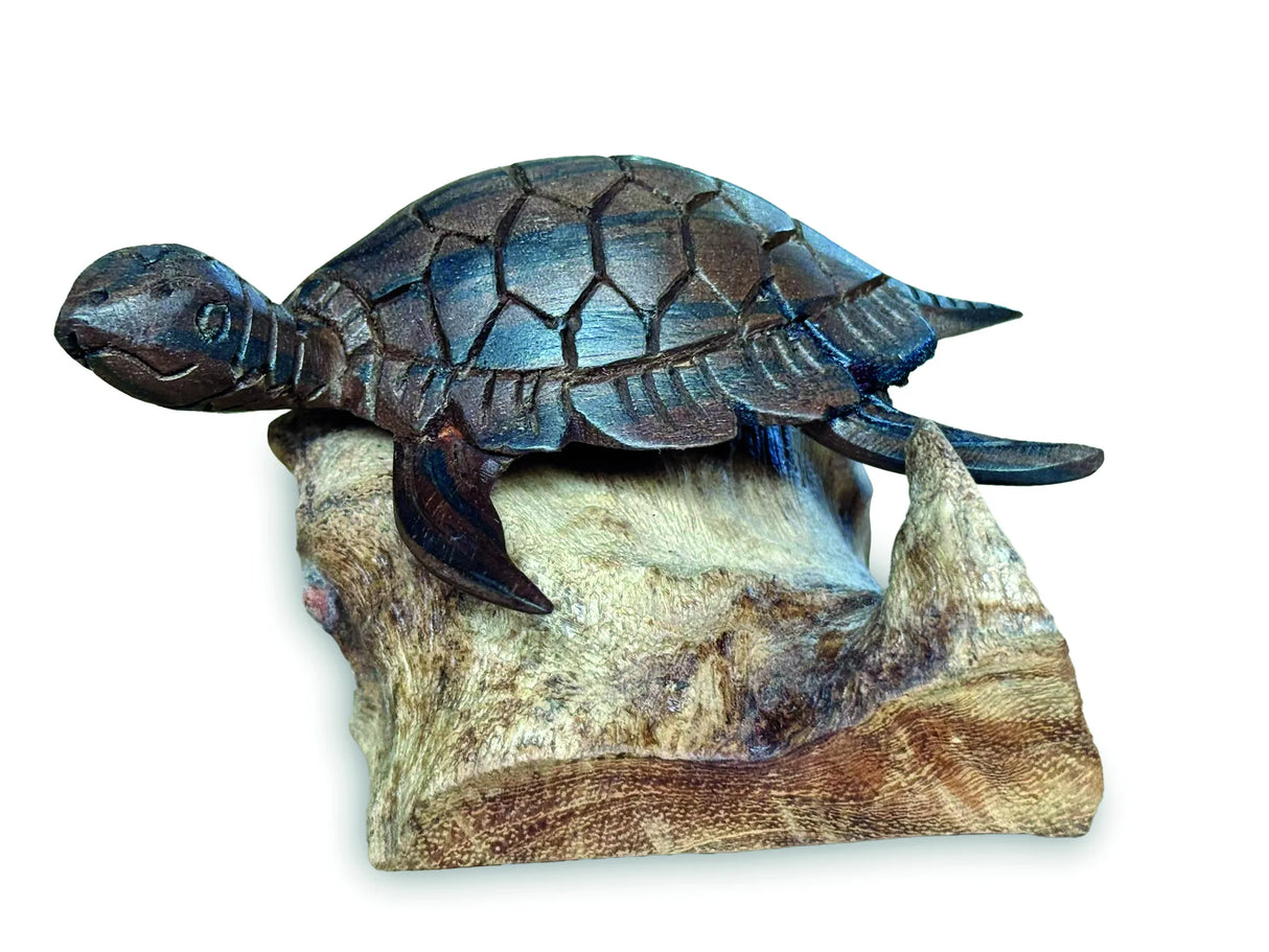 DARK TURTLE ON ROCKS 7 CM