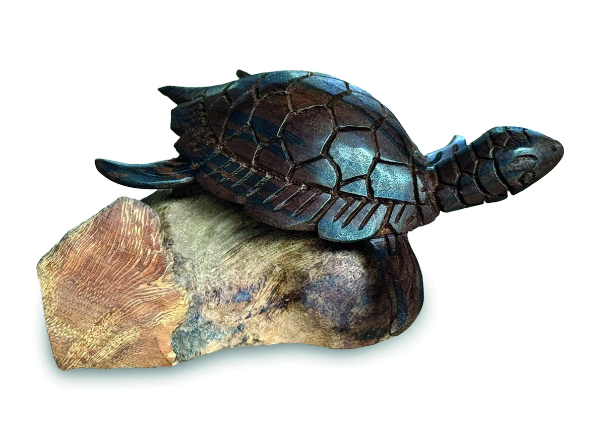 Dark Turtle On Rocks 7cm