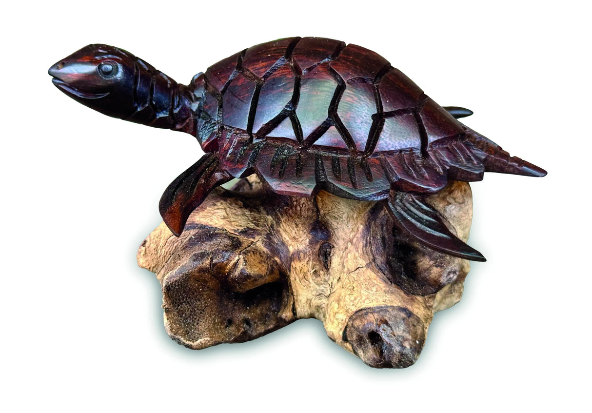 DARK TURTLE ON ROCKS 7 CM
