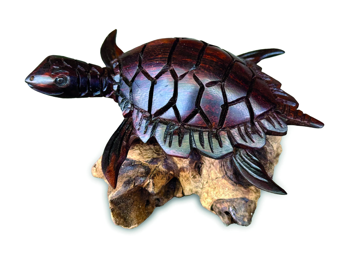 Dark Turtle On Rocks 7cm