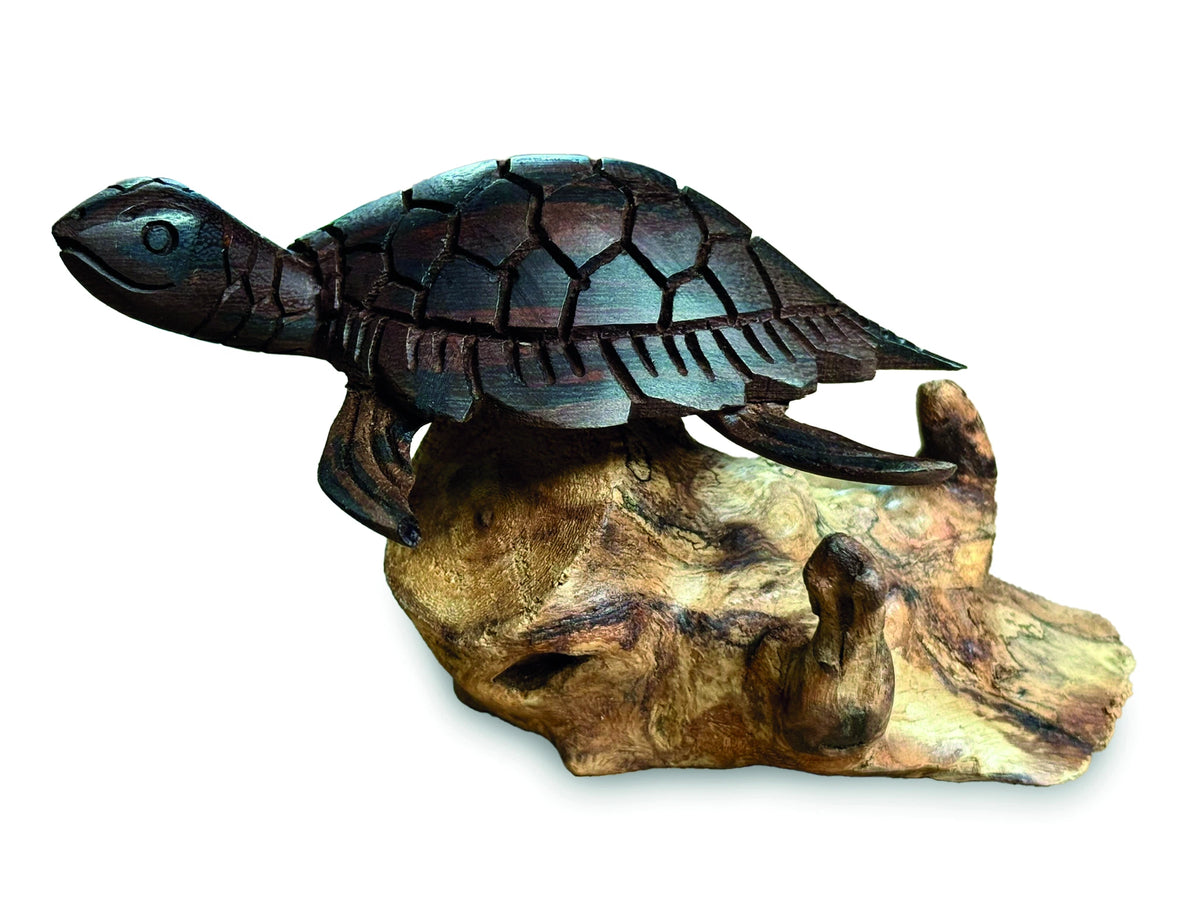Dark Turtle On Rocks 7cm