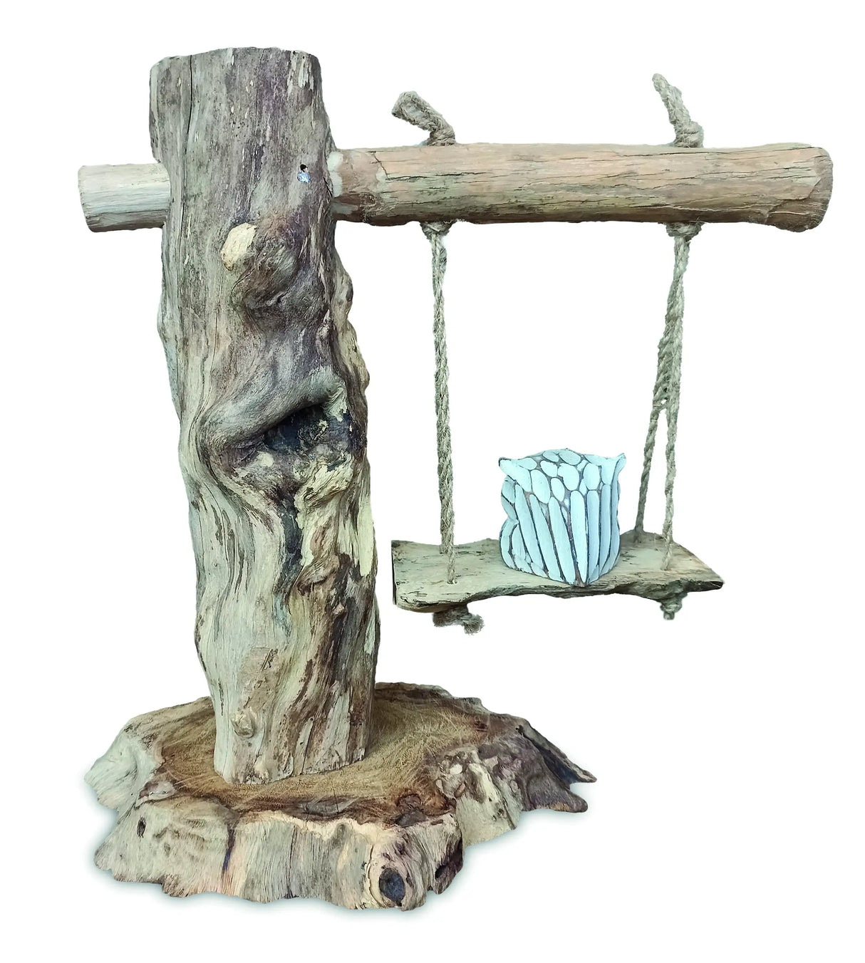 BABY OWL ON A SWING 30 CM