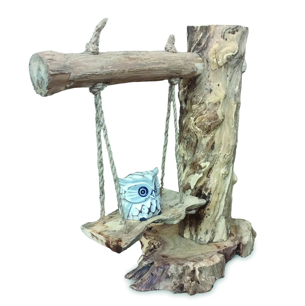 BABY OWL ON A SWING 30 CM