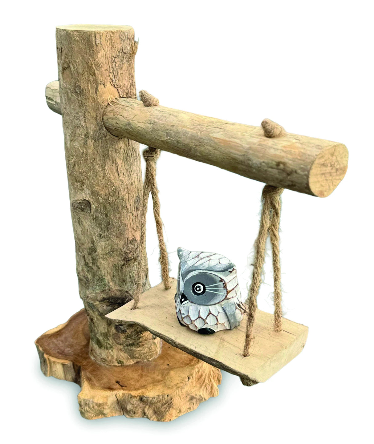 Baby Owl On A Swing 30cm