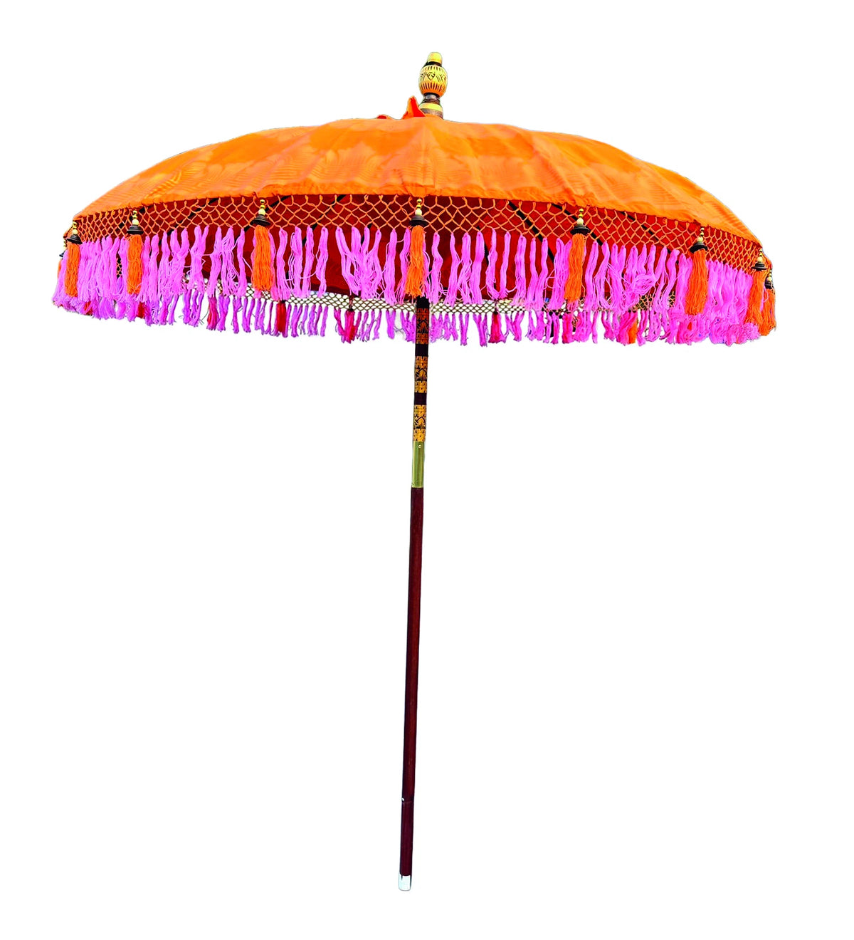 Sunset Bloom Bali Sun Parasol (Orange And Pink) 2m (With Pole Joint)