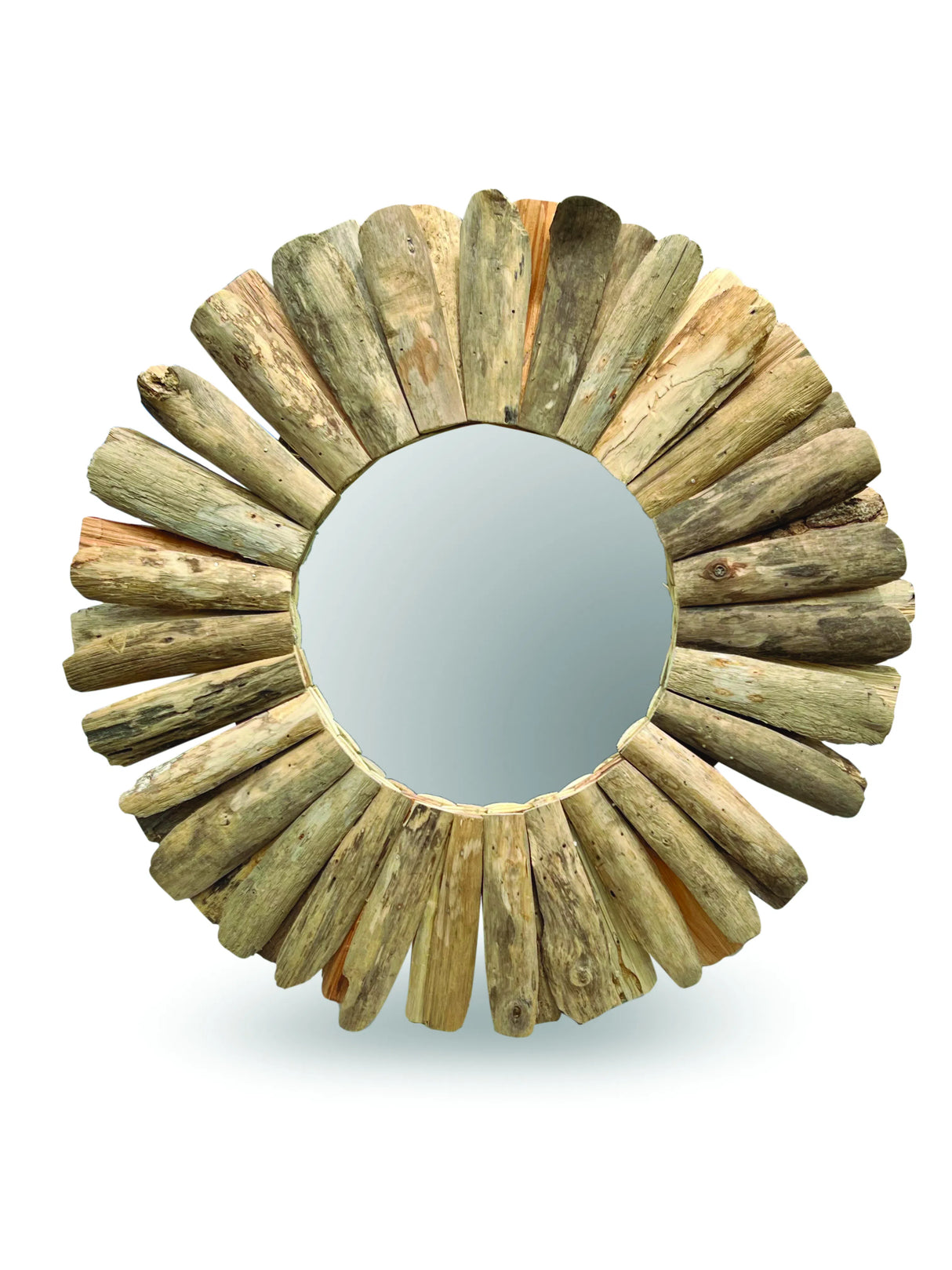 Driftwood Round Mirror 60cm