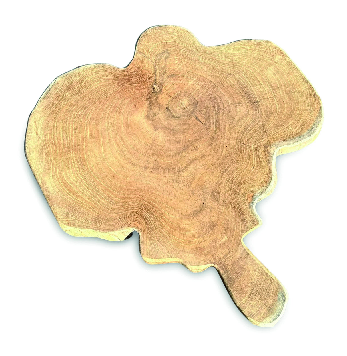Rustic Solid Teak Chopping Board With Handle 40x49cm (Approx)