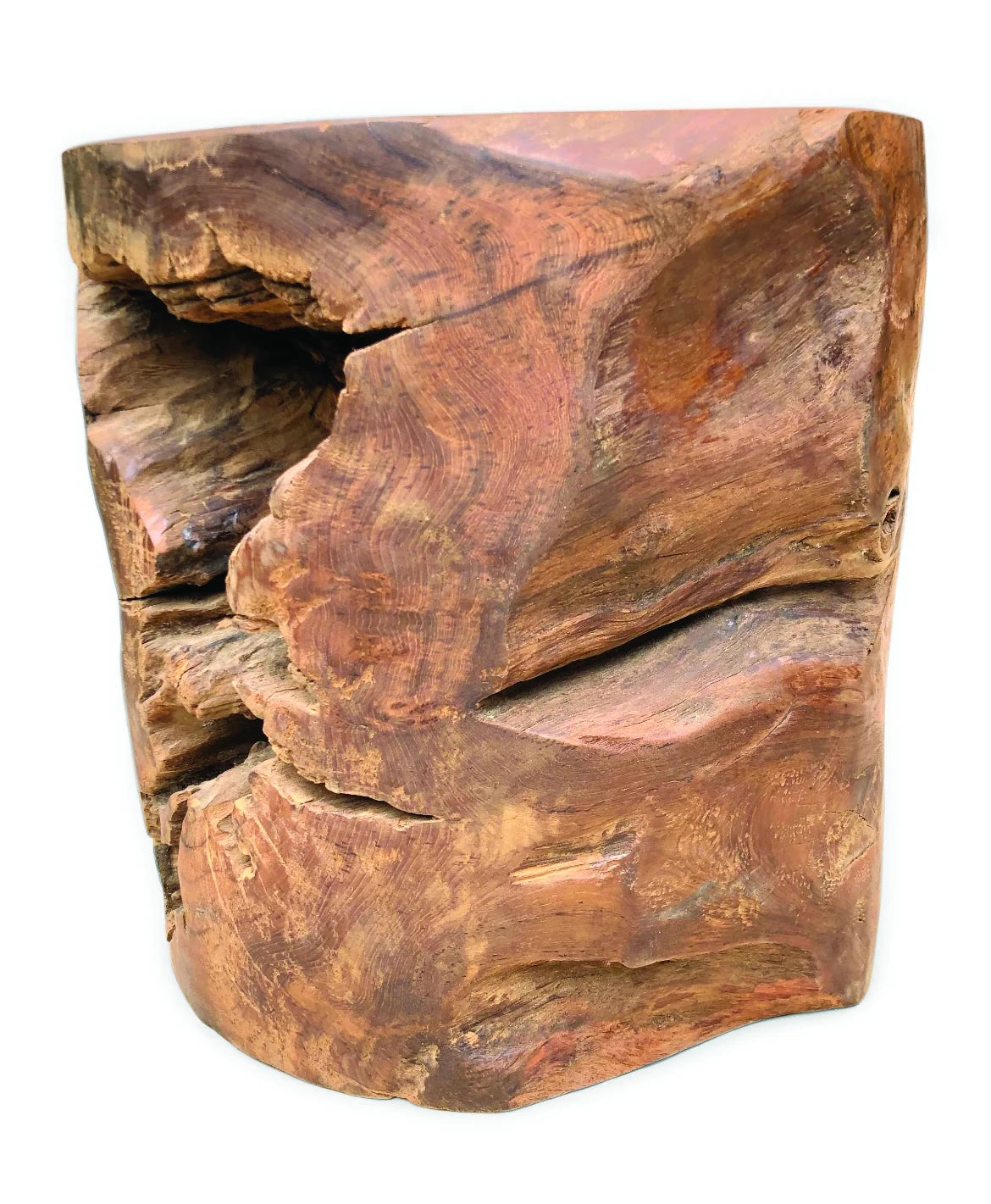 Teak Round Solid Block Coffee Table 50x50xh45cm