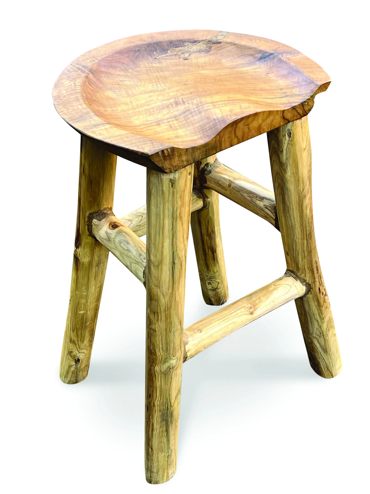 TEAK ROOT COMFY BAR STOOL