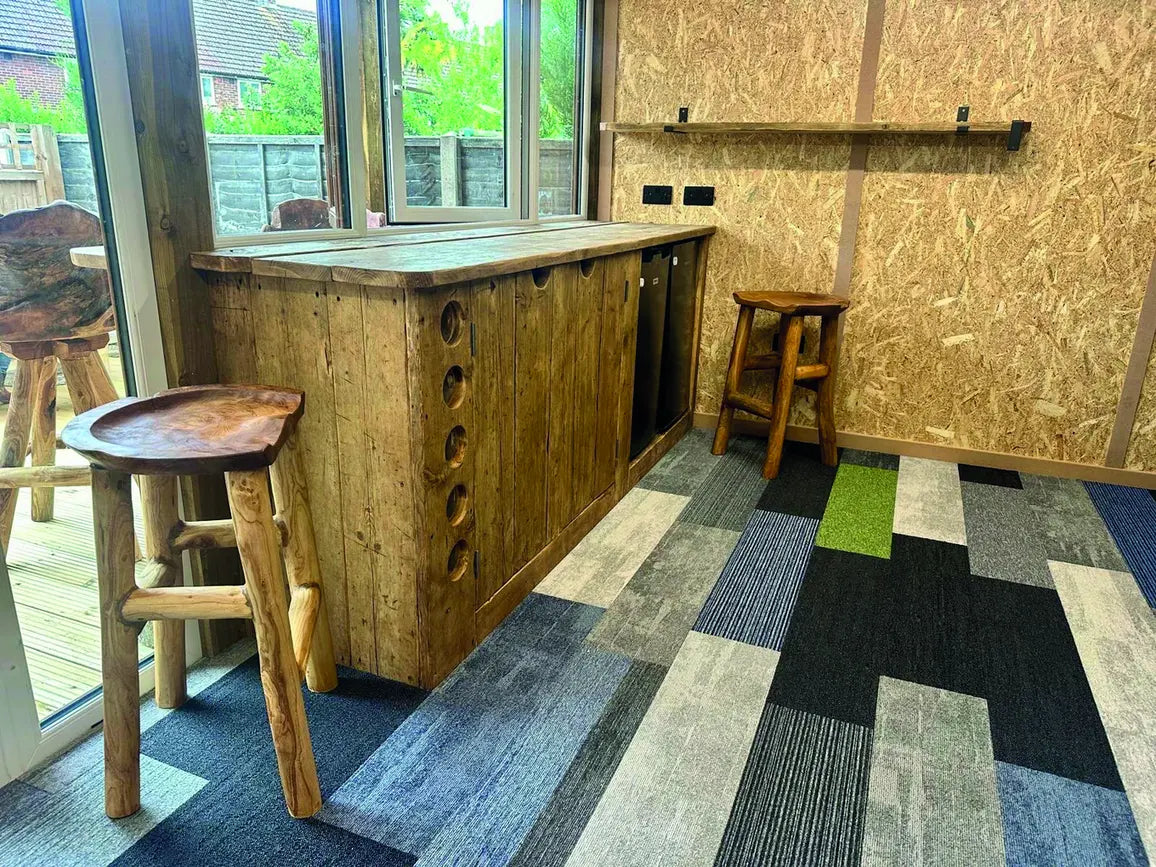 TEAK ROOT COMFY BAR STOOL