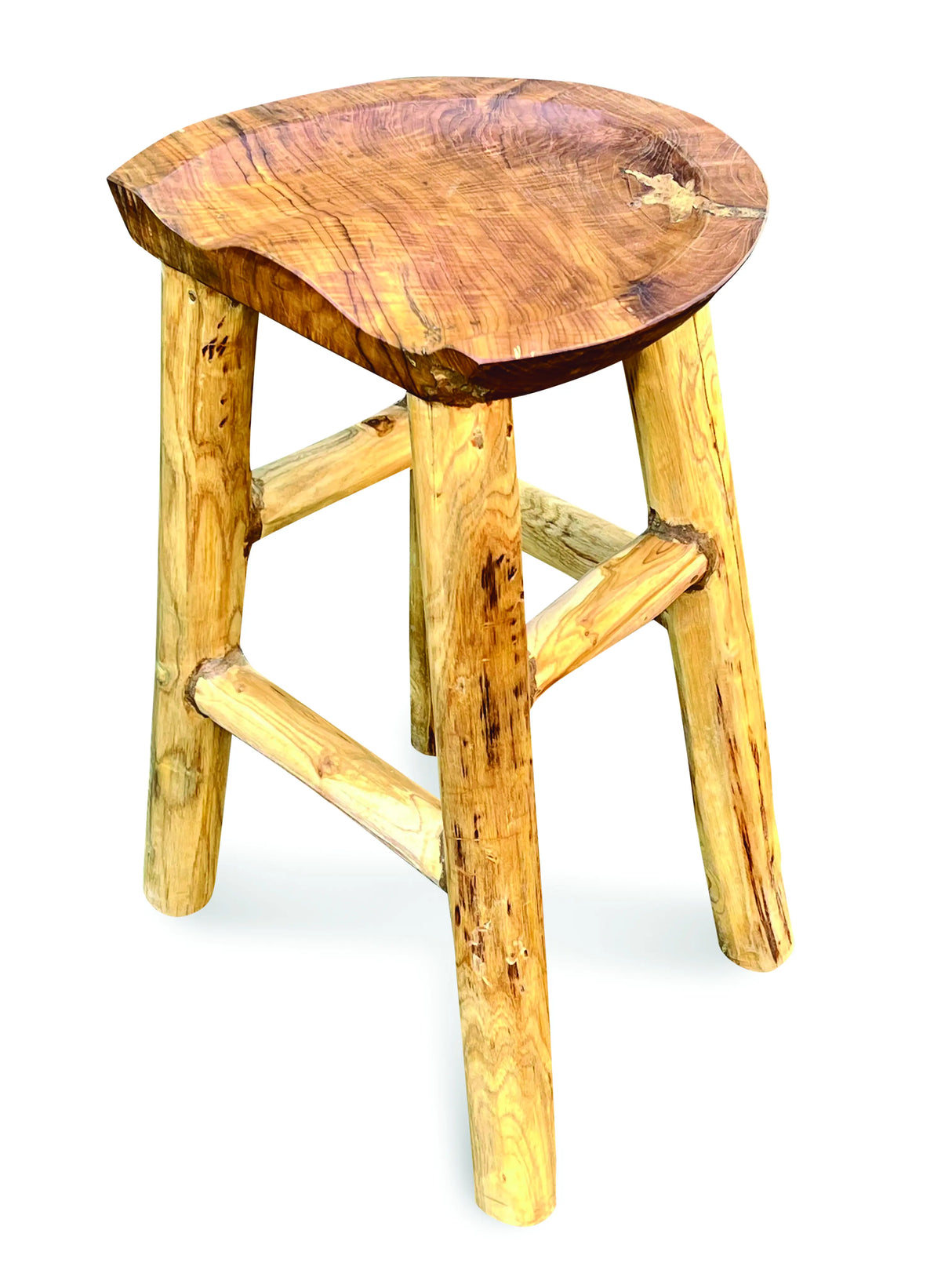 TEAK ROOT COMFY BAR STOOL