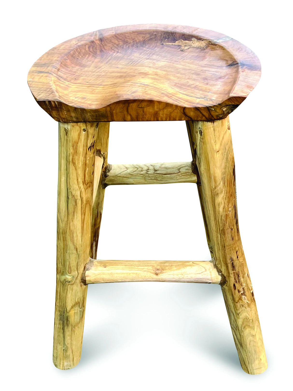 TEAK ROOT COMFY BAR STOOL
