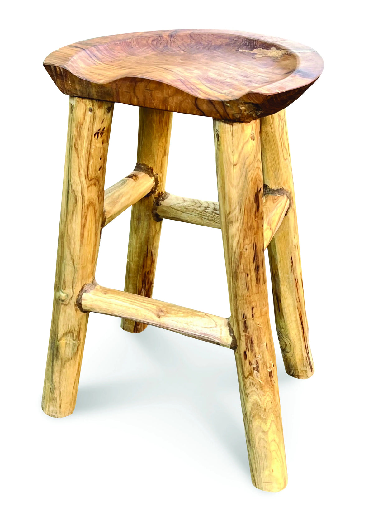 TEAK ROOT COMFY BAR STOOL
