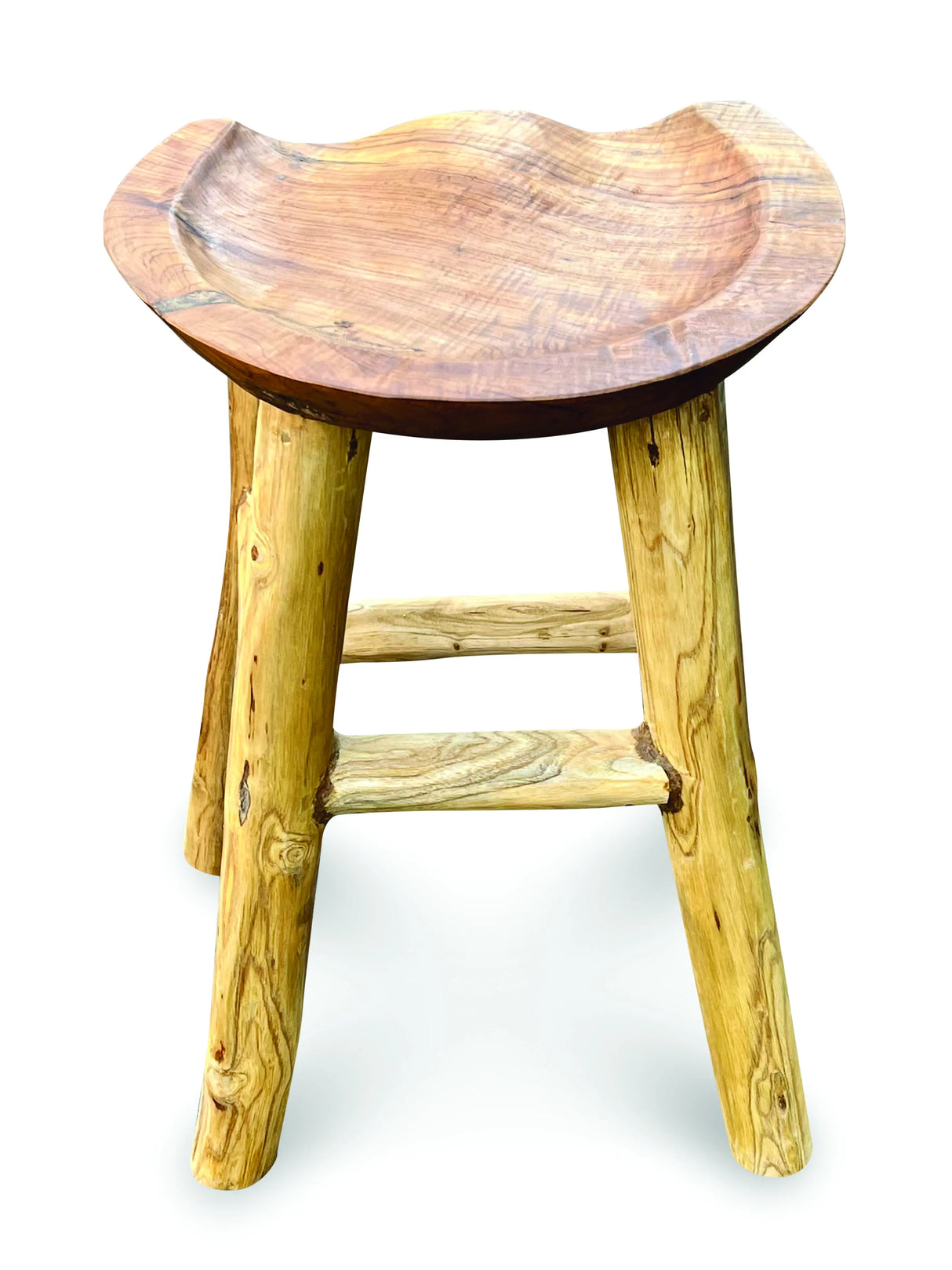 TEAK ROOT COMFY BAR STOOL