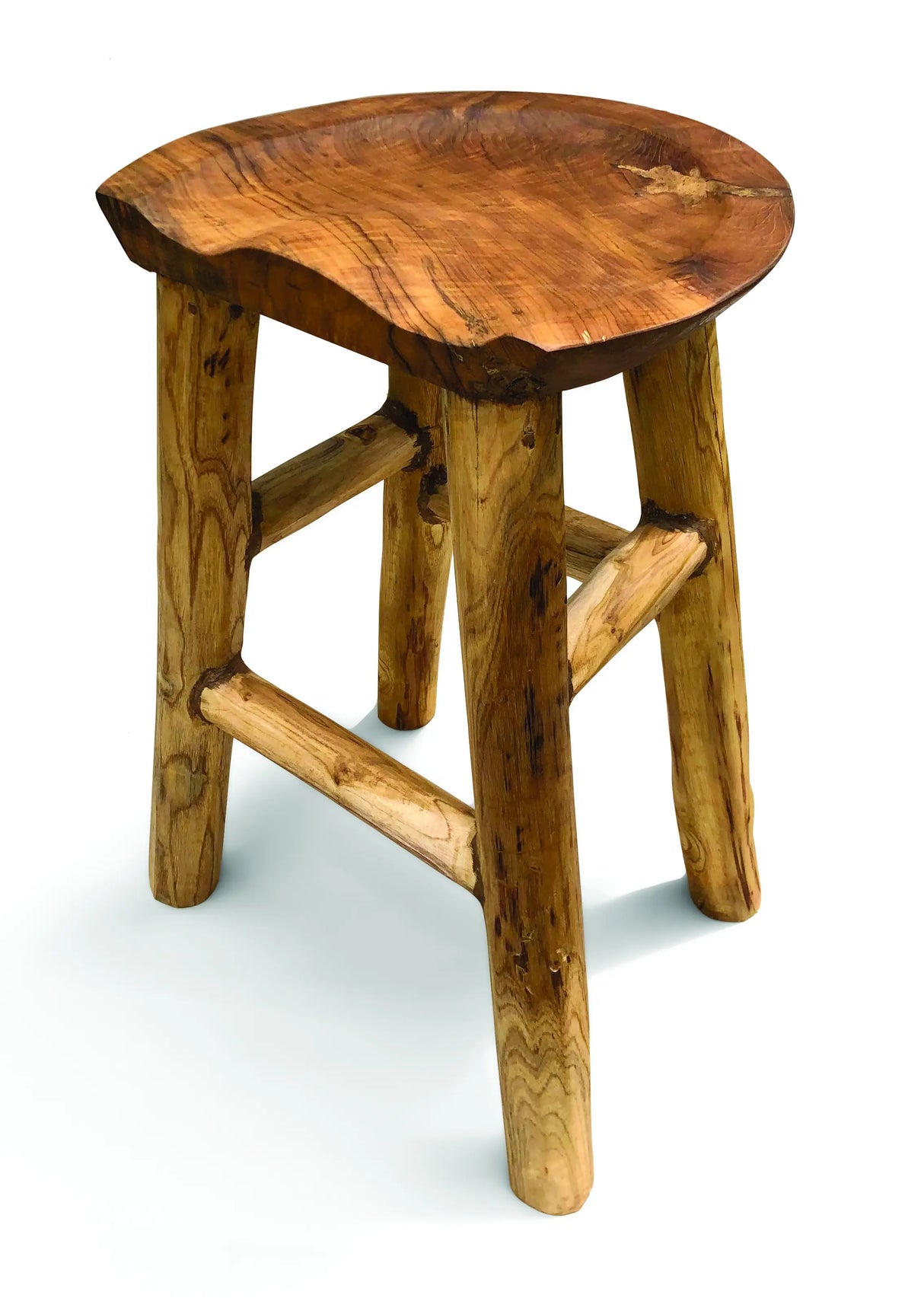 TEAK ROOT COMFY BAR STOOL