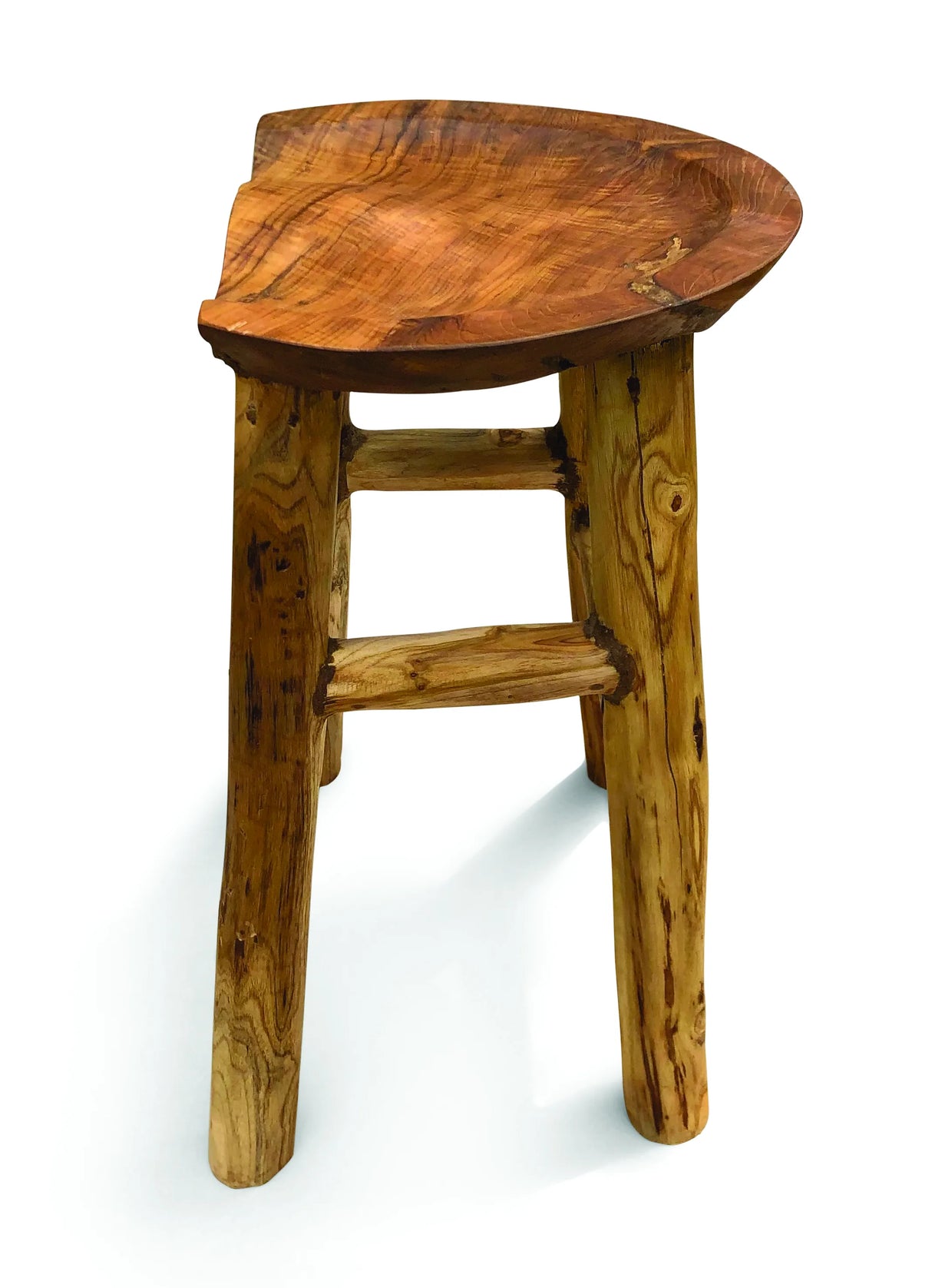 TEAK ROOT COMFY BAR STOOL