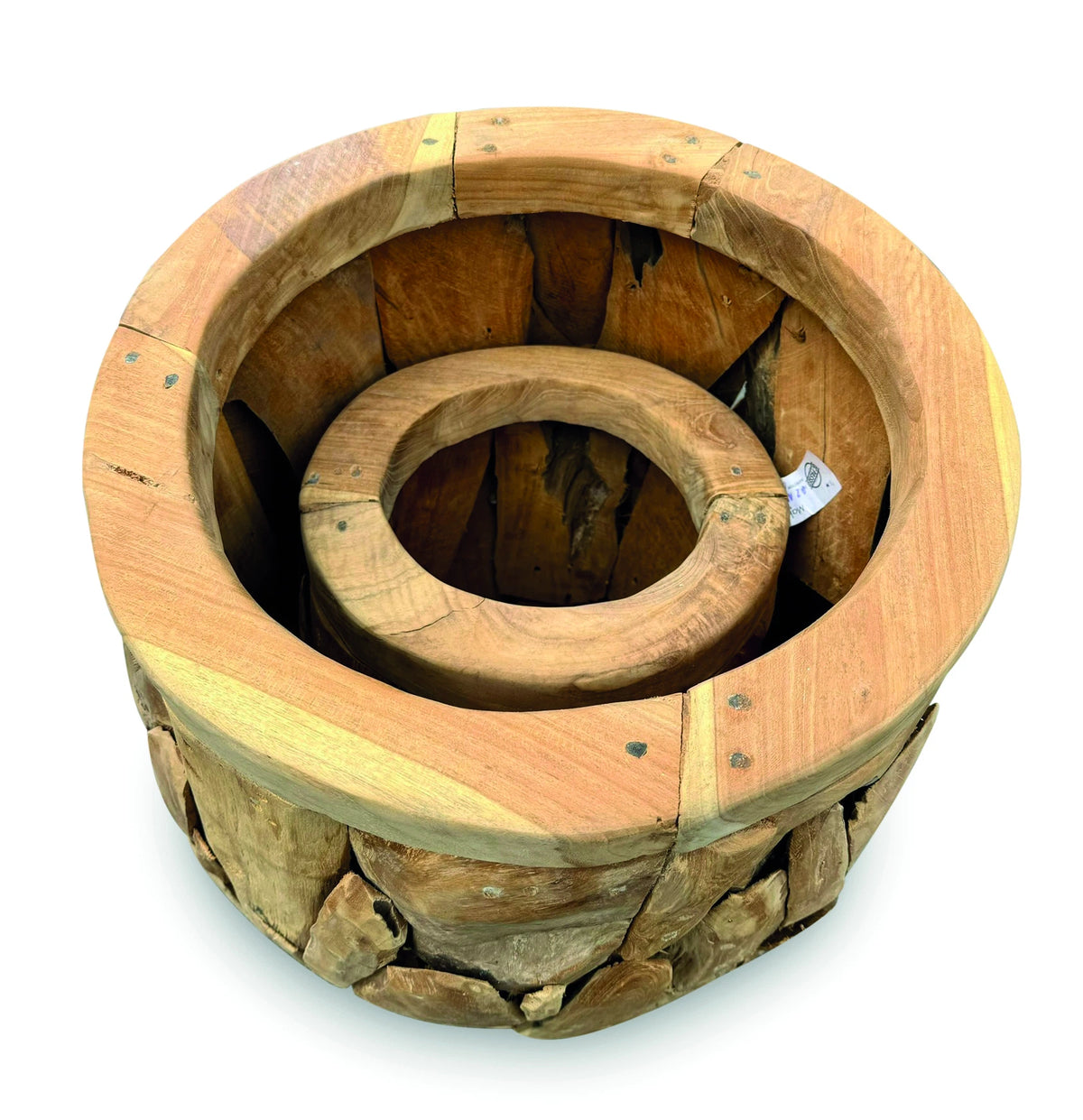 Teak Root Garden Planter Pots Set Of 2