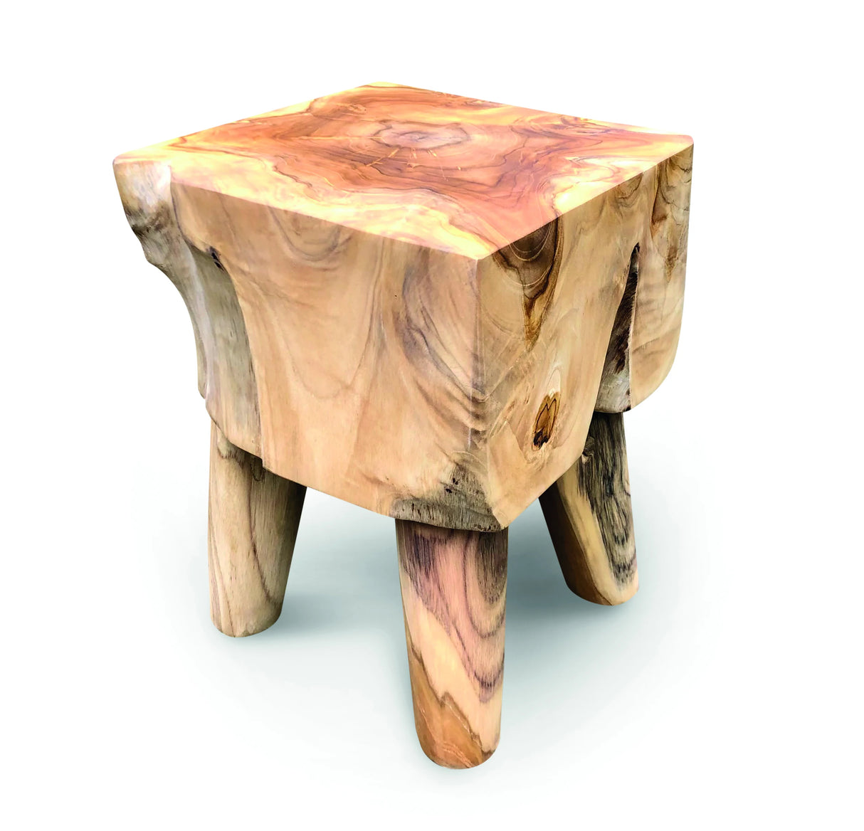 Solid Teak Square Lamp Table 4 Legs