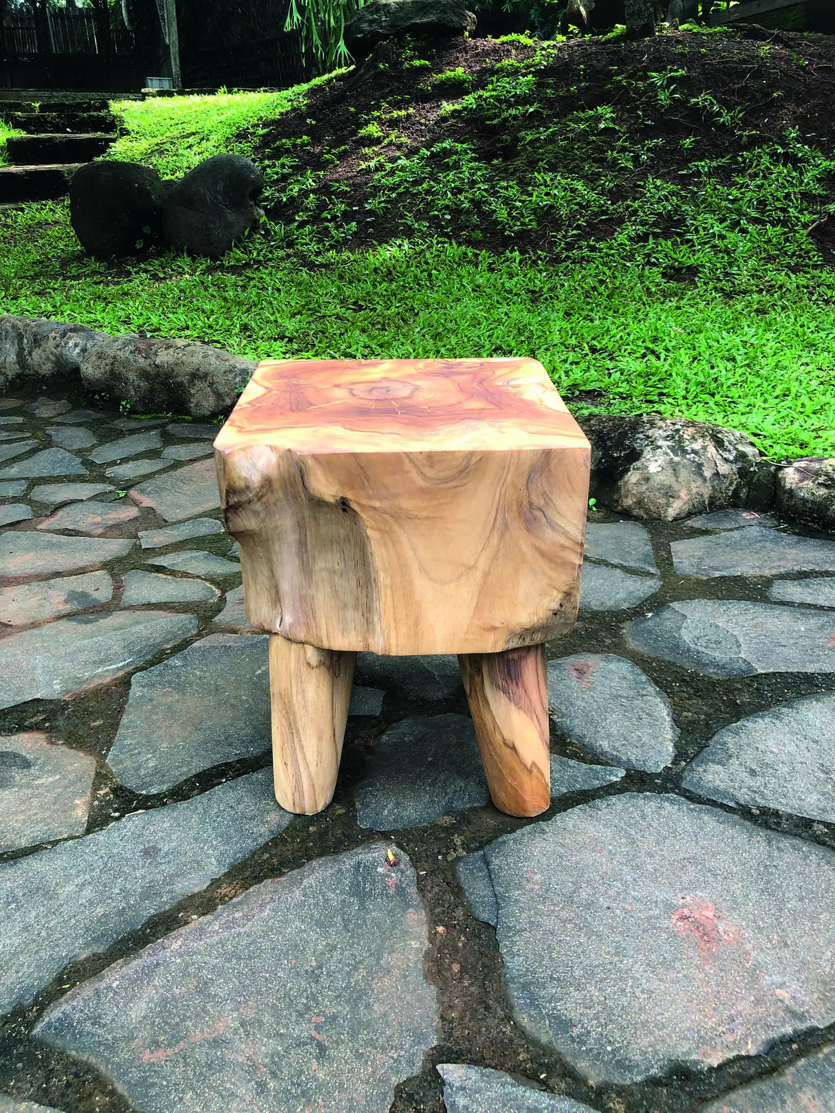 Solid Teak Square Lamp Table 4 Legs