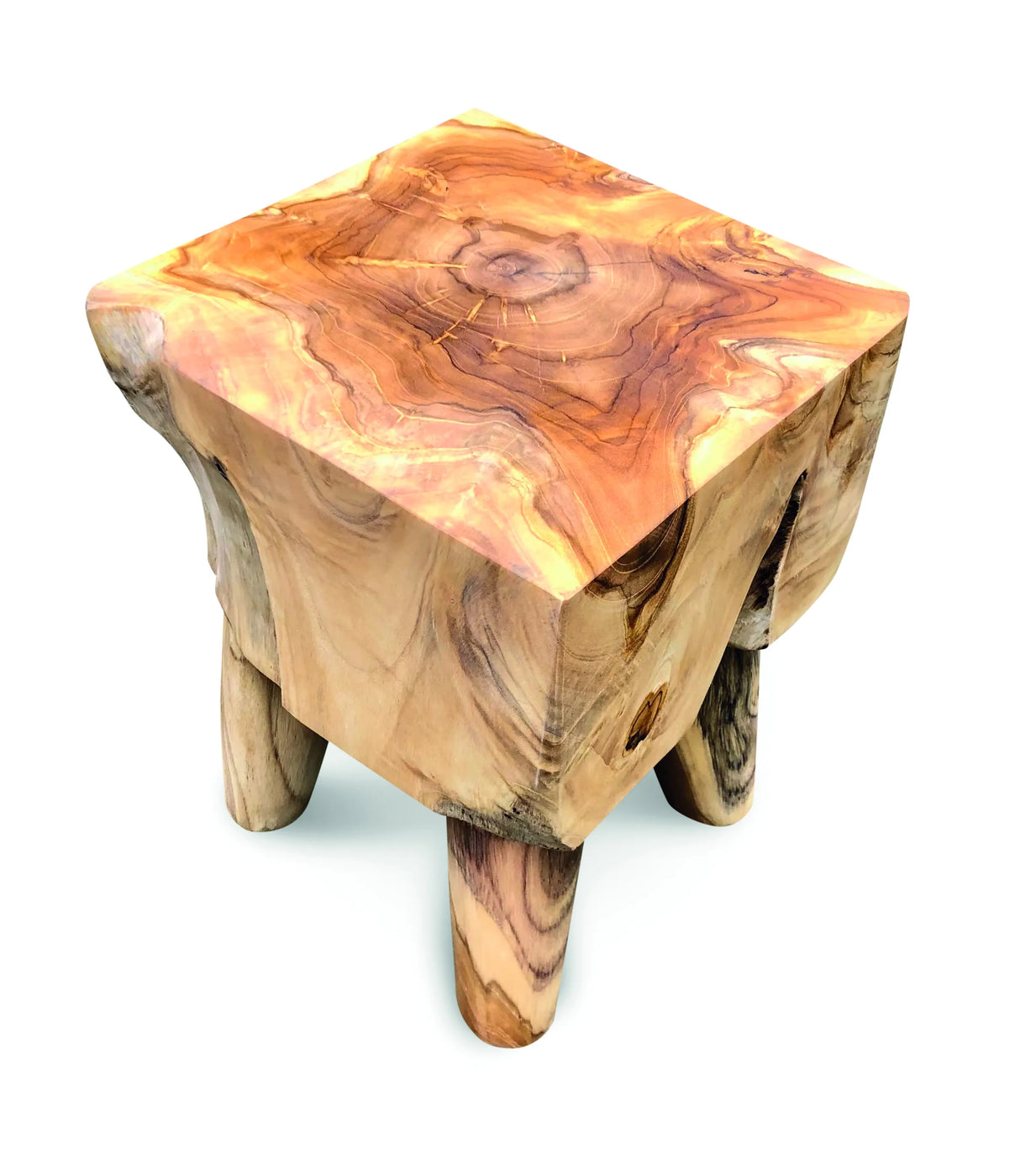 Solid Teak Square Lamp Table 4 Legs