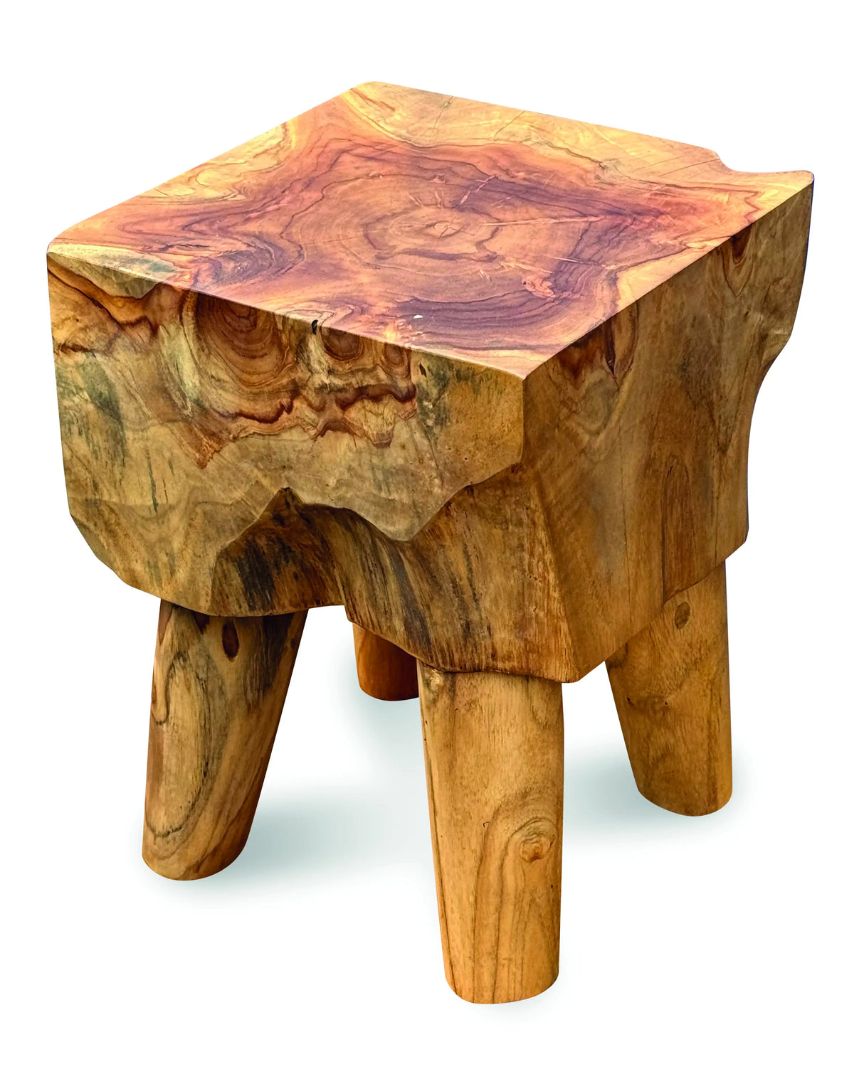 Solid Teak Square Lamp Table 4 Legs