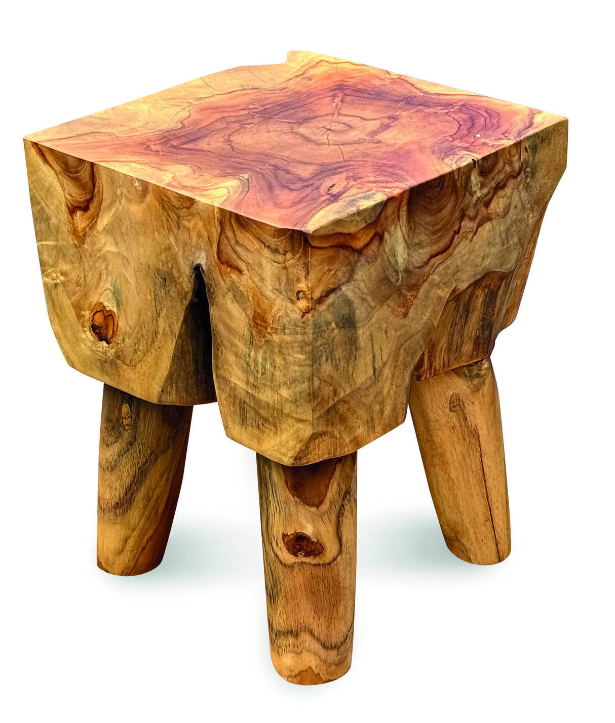 Solid Teak Square Lamp Table 4 Legs