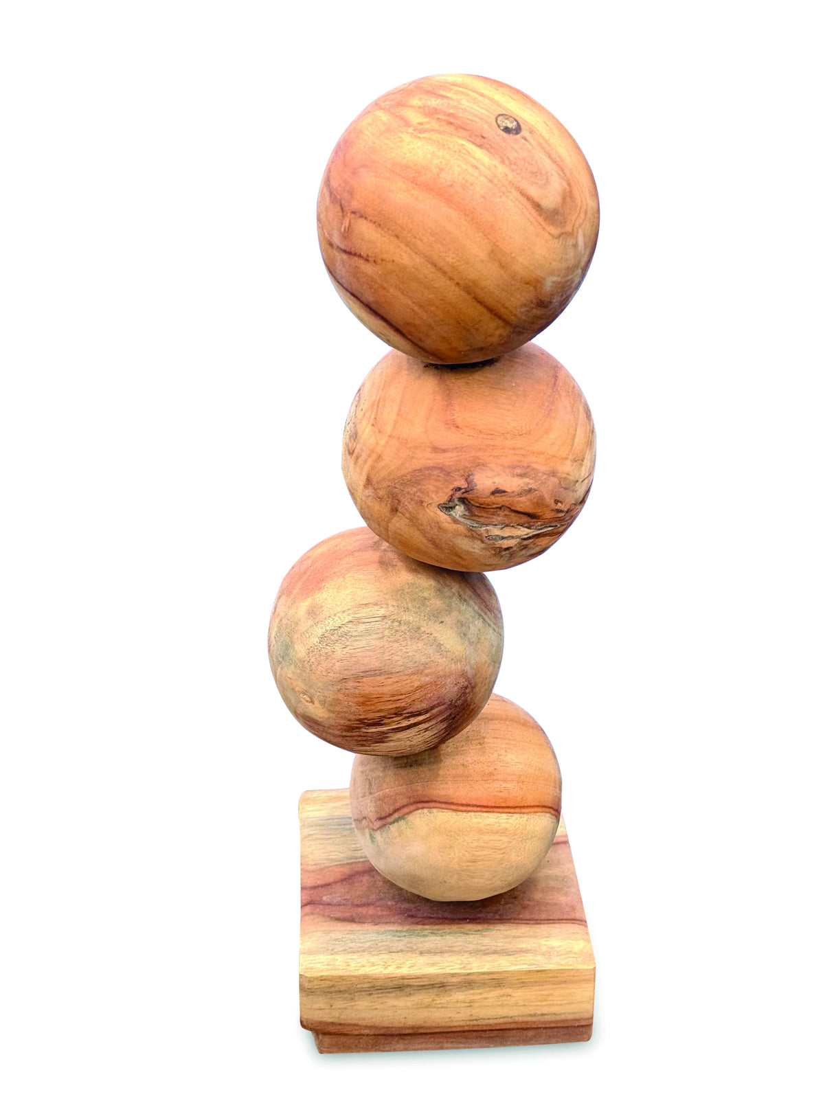 Teak 4 Ball Sculpture 45cm