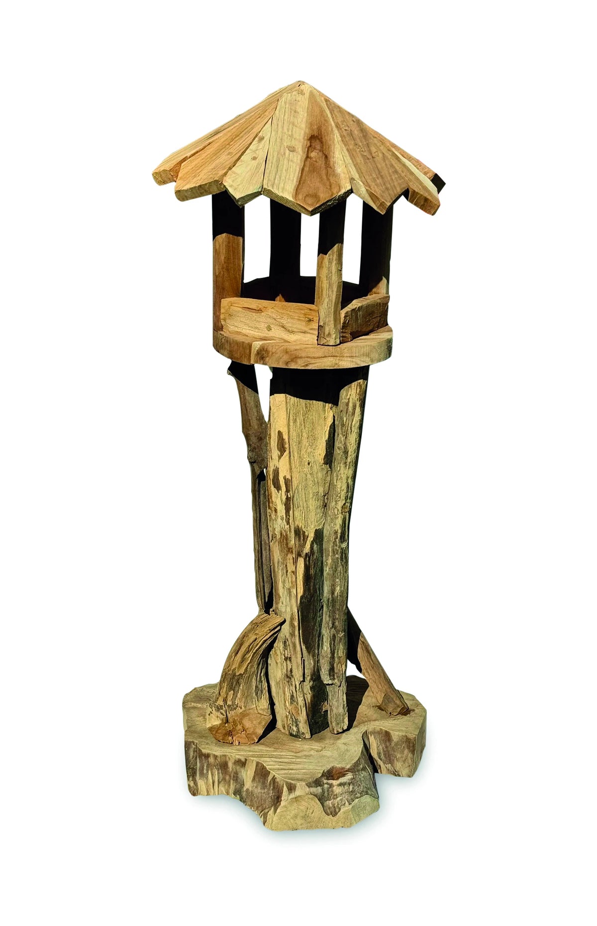 Mini Bali Driftwood Bird Food Pecking Station