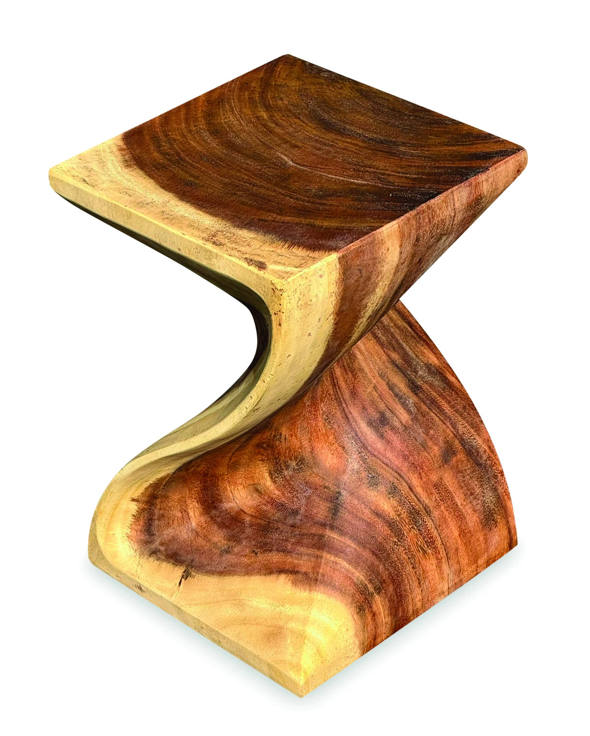 Full Solid Bali Twist Lamp Table/Stool 45cm (Indoor Use Only)