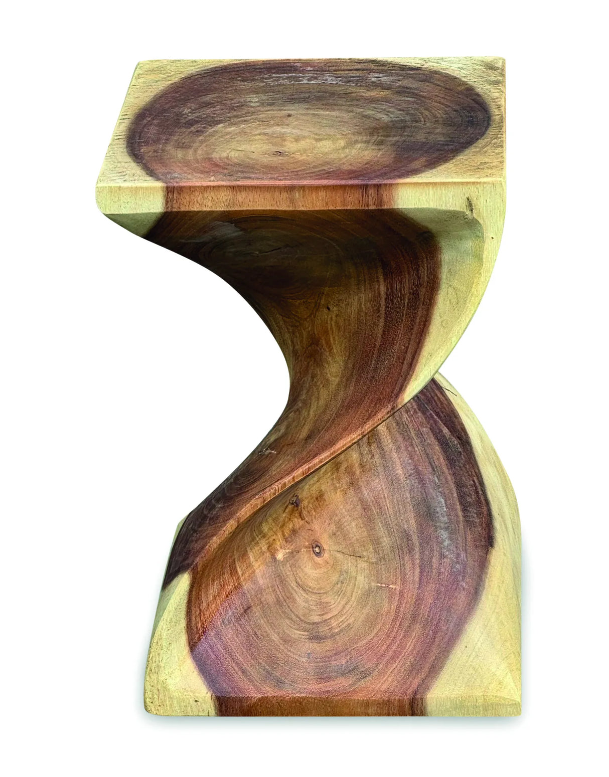 Full Solid Bali Twist Lamp Table / Stool 45cm