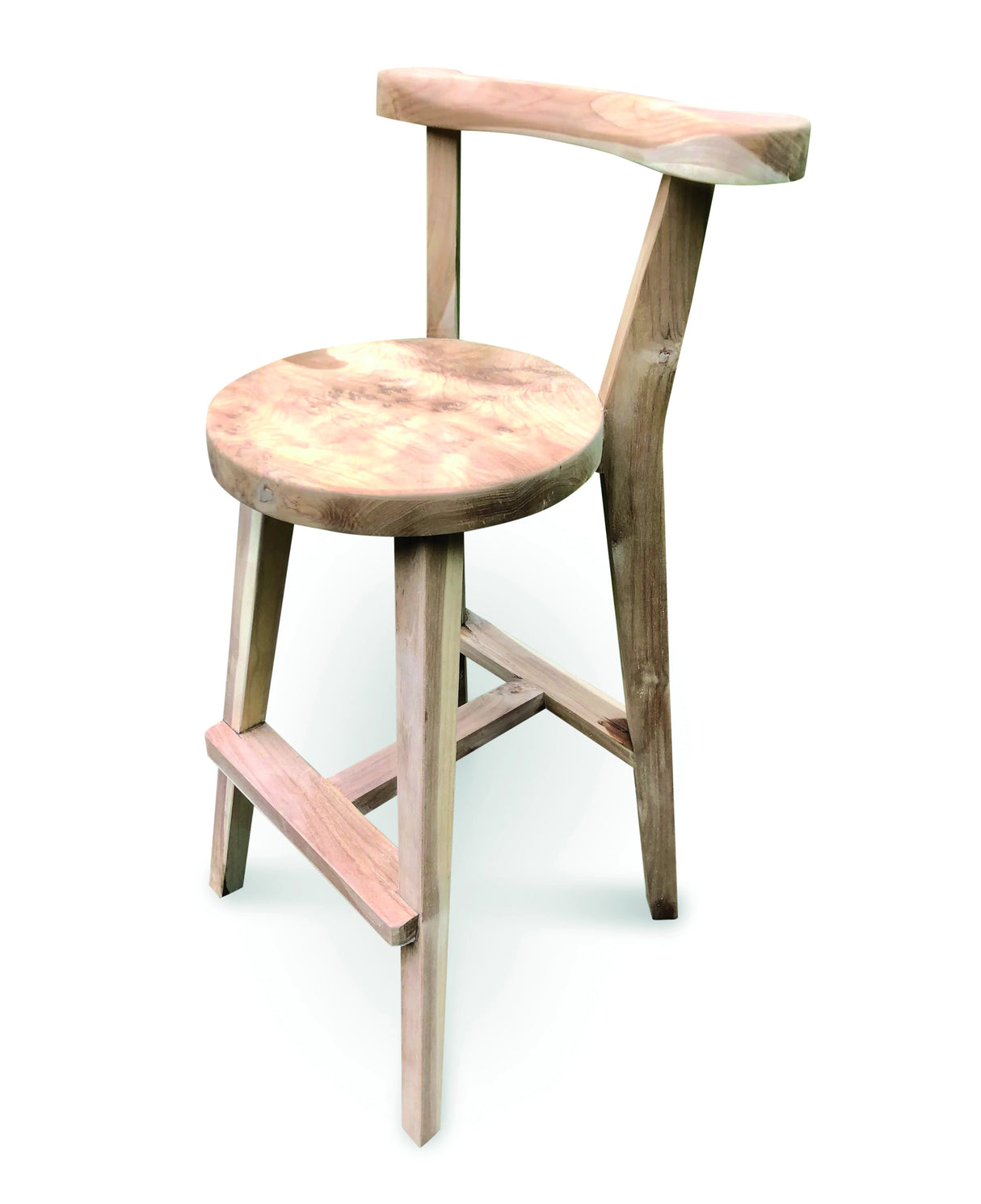 Sit Back & Relax Teak Bar Stool