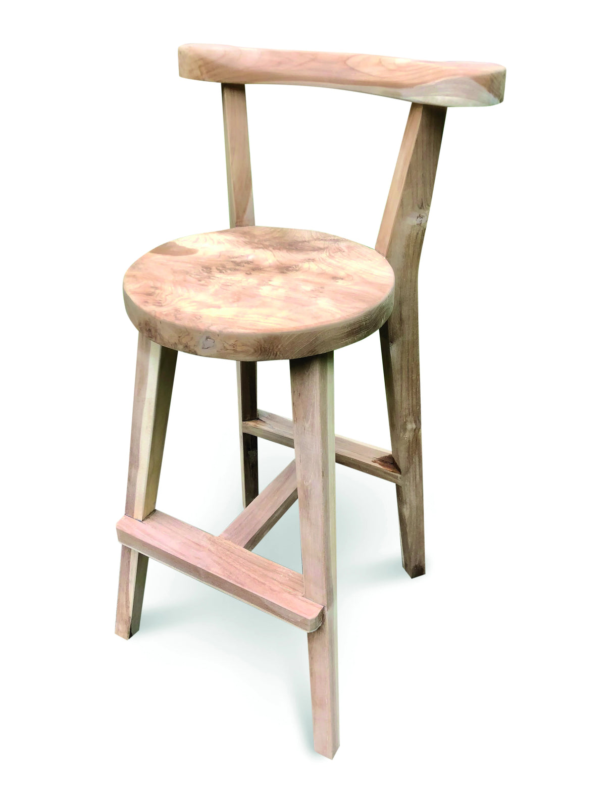 Sit Back & Relax Teak Bar Stool