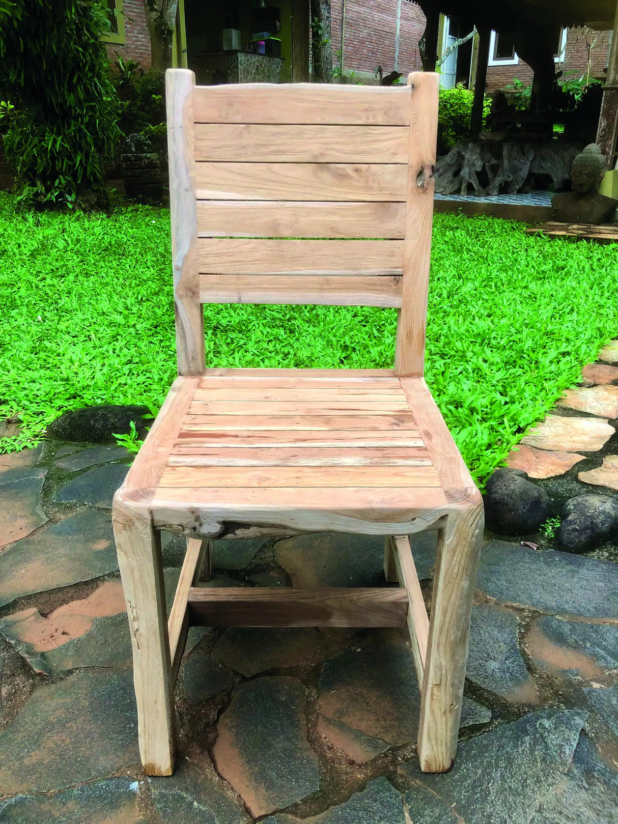 Solid Teak Rustic Chair