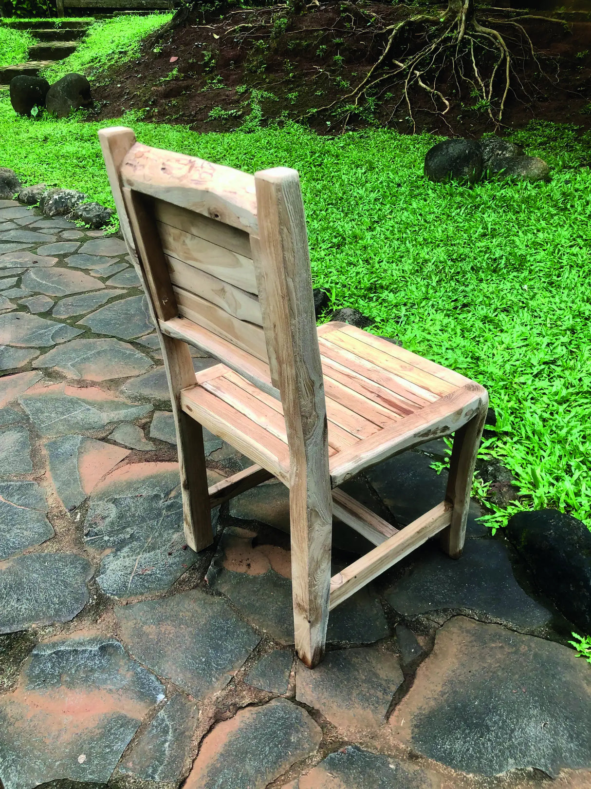Solid Teak Rustic Chair