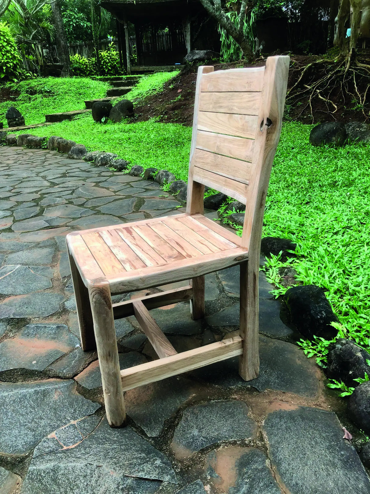 Solid Teak Rustic Chair